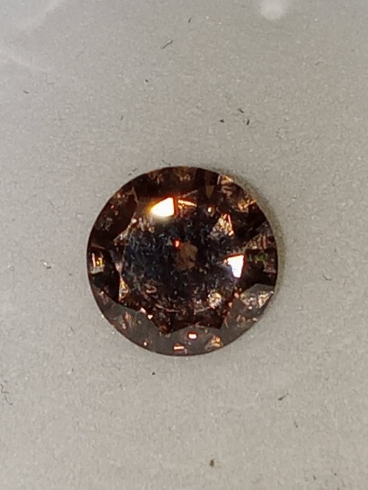 diamond champagne gemstone round cut