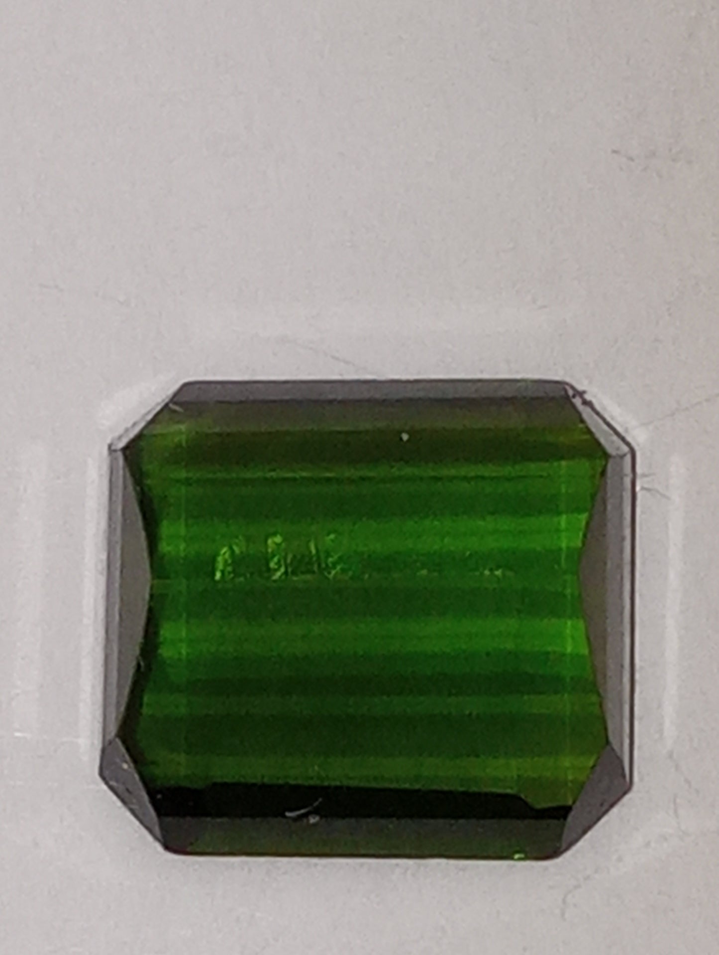 tourmaline gemstone green emerald cut, 3.84ct