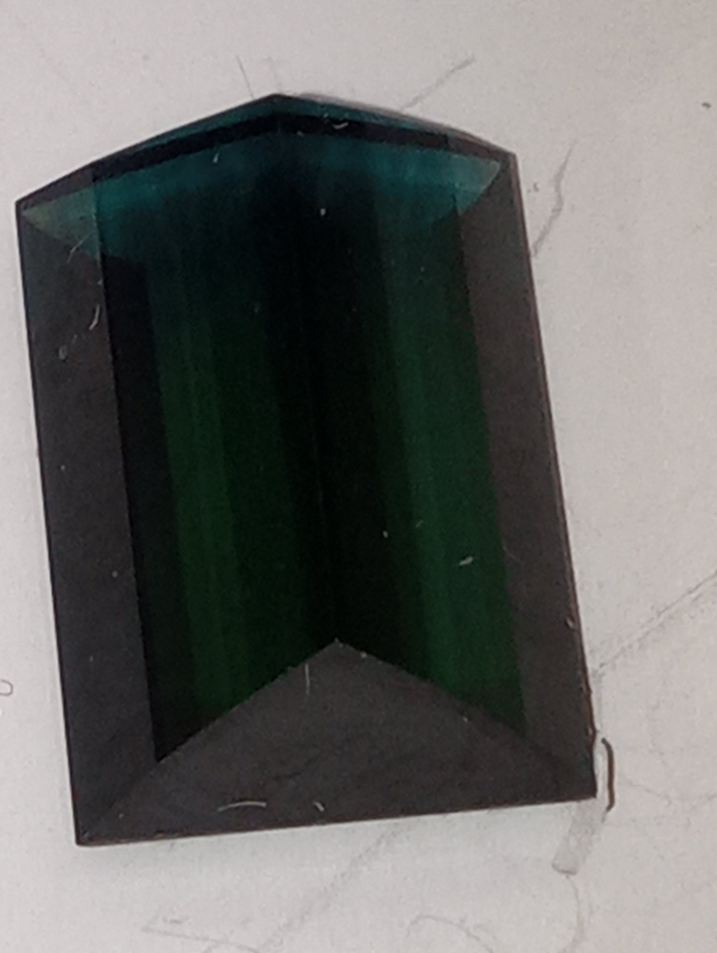 tourmaline gemstone bluish green emerald cut 13x9mm