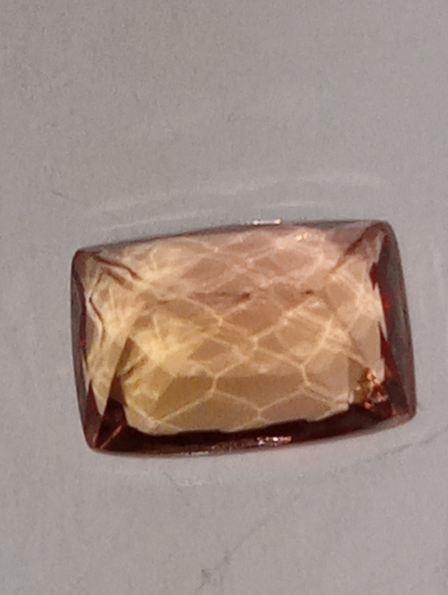 topaz gemstone  imperial, cushion cut, 1.25ct