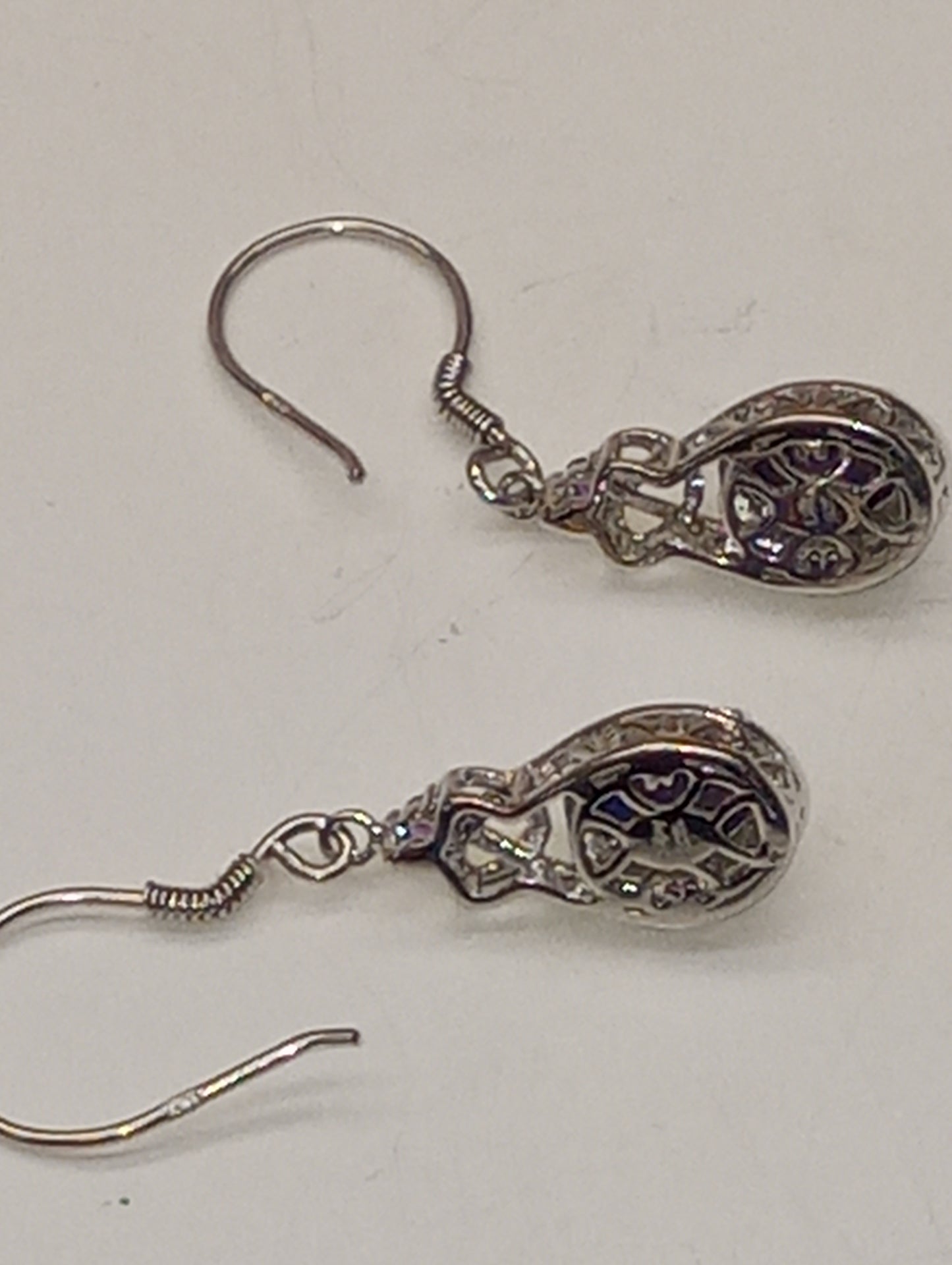 earrings turquoise Mojave purple in vermeil yg and platinum over sterling