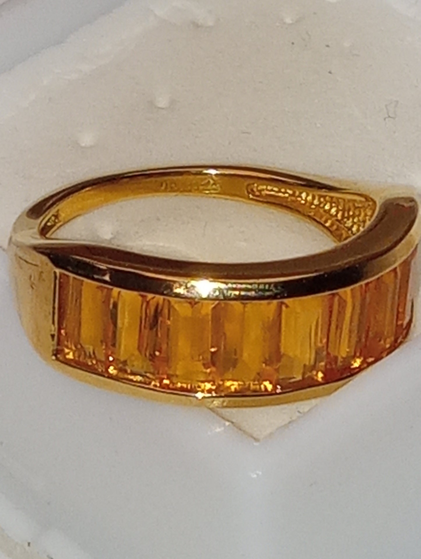 ring opal fire eternity band in vermeil yellow gold over sterling silver