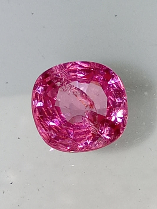 sapphire pink gemstone cushion cut