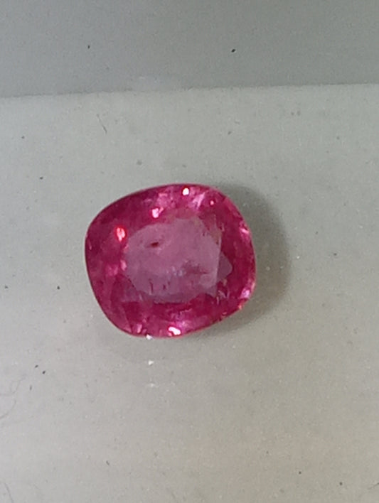 sapphire pink gemstone cushion cut