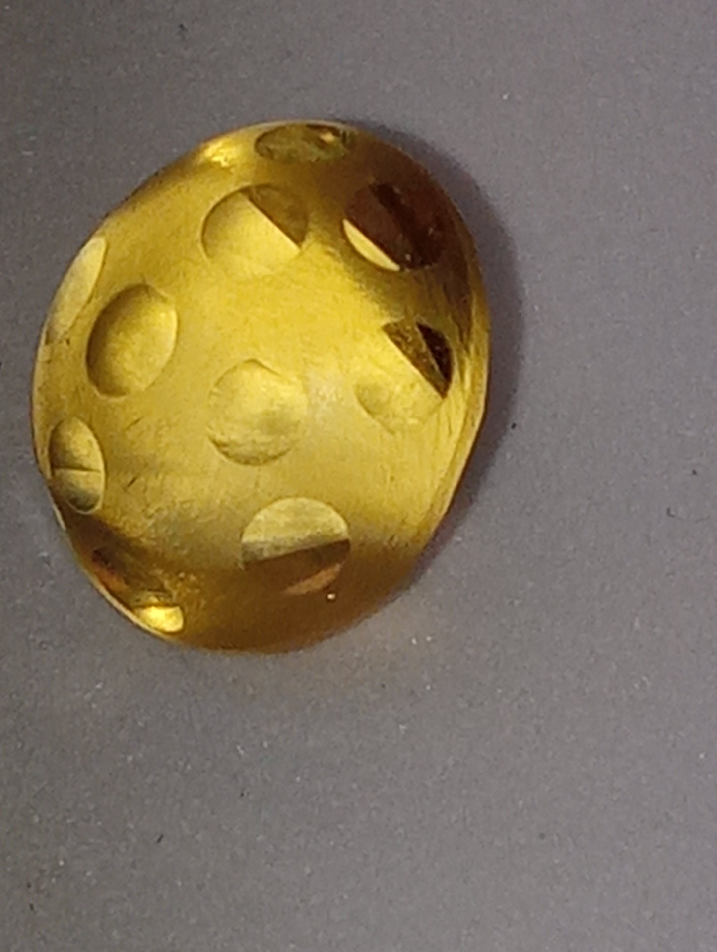 citrine yellow dalmation cut 10mm round