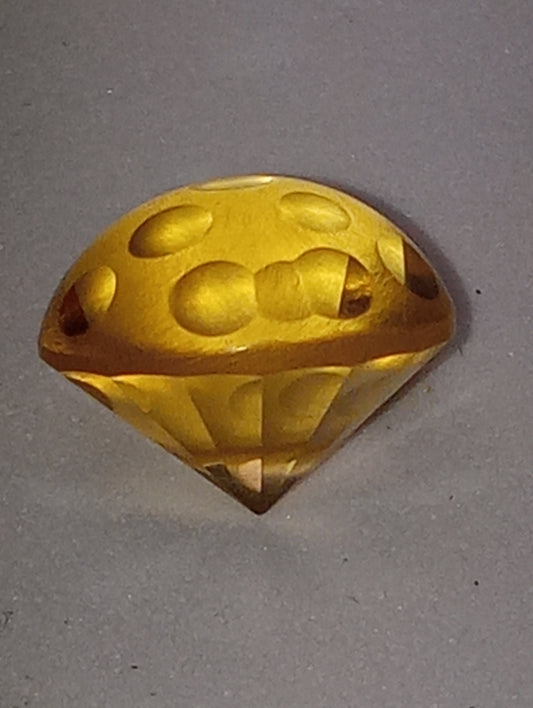 citrine yellow dalmation cut 10mm round