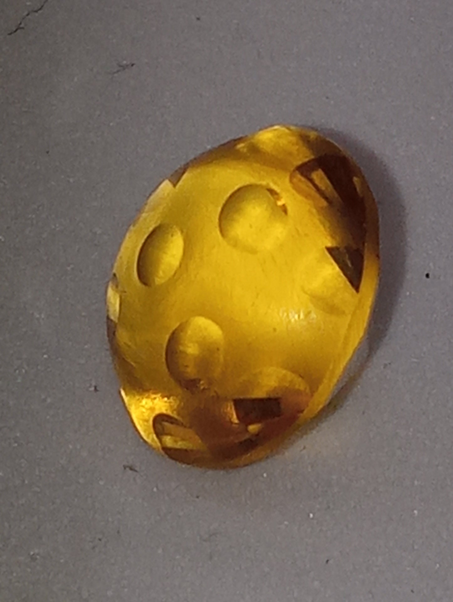 citrine gemstone dalmation cut 10mm rd