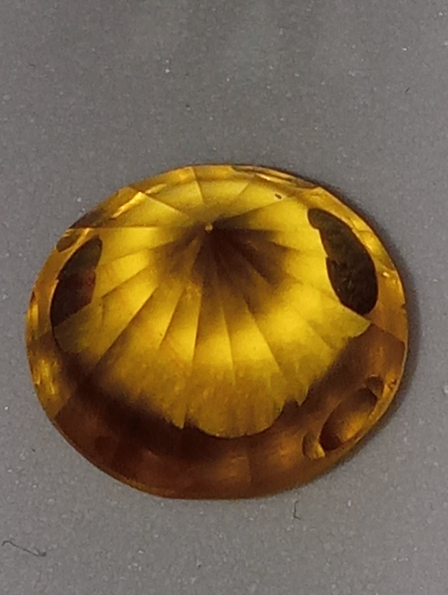 citrine gemstone dalmation cut 10mm rd