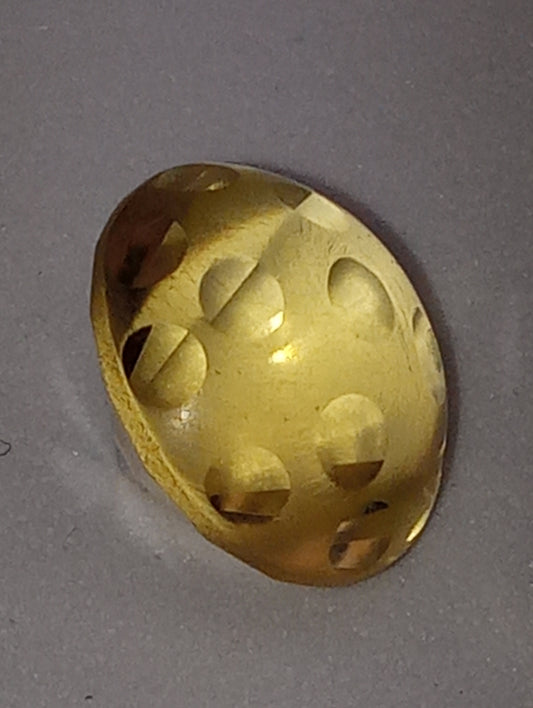 citrine gemstone yellow dalmation cut 10mm round