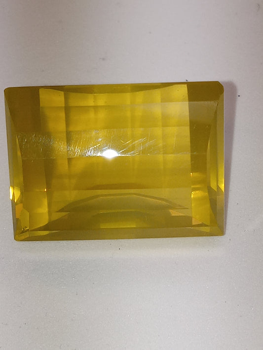 citrine lemon gemstone 27x20mm  emerald cut