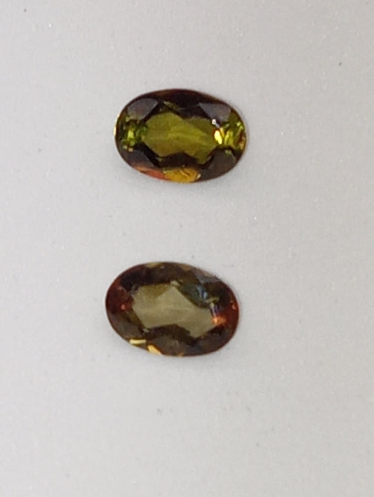 andalusite gemstones 7x5mm ovals