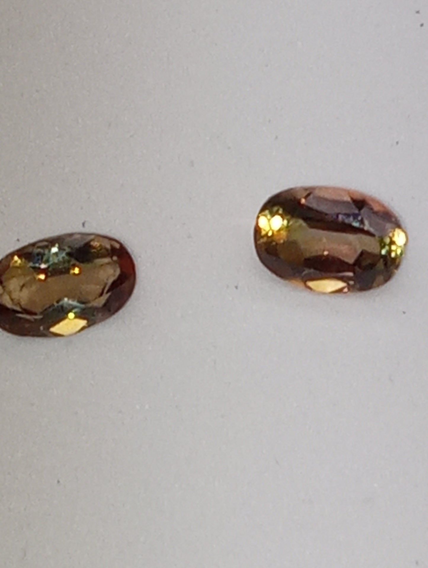 andalusite gemstones 7x5mm oval cut 2stones