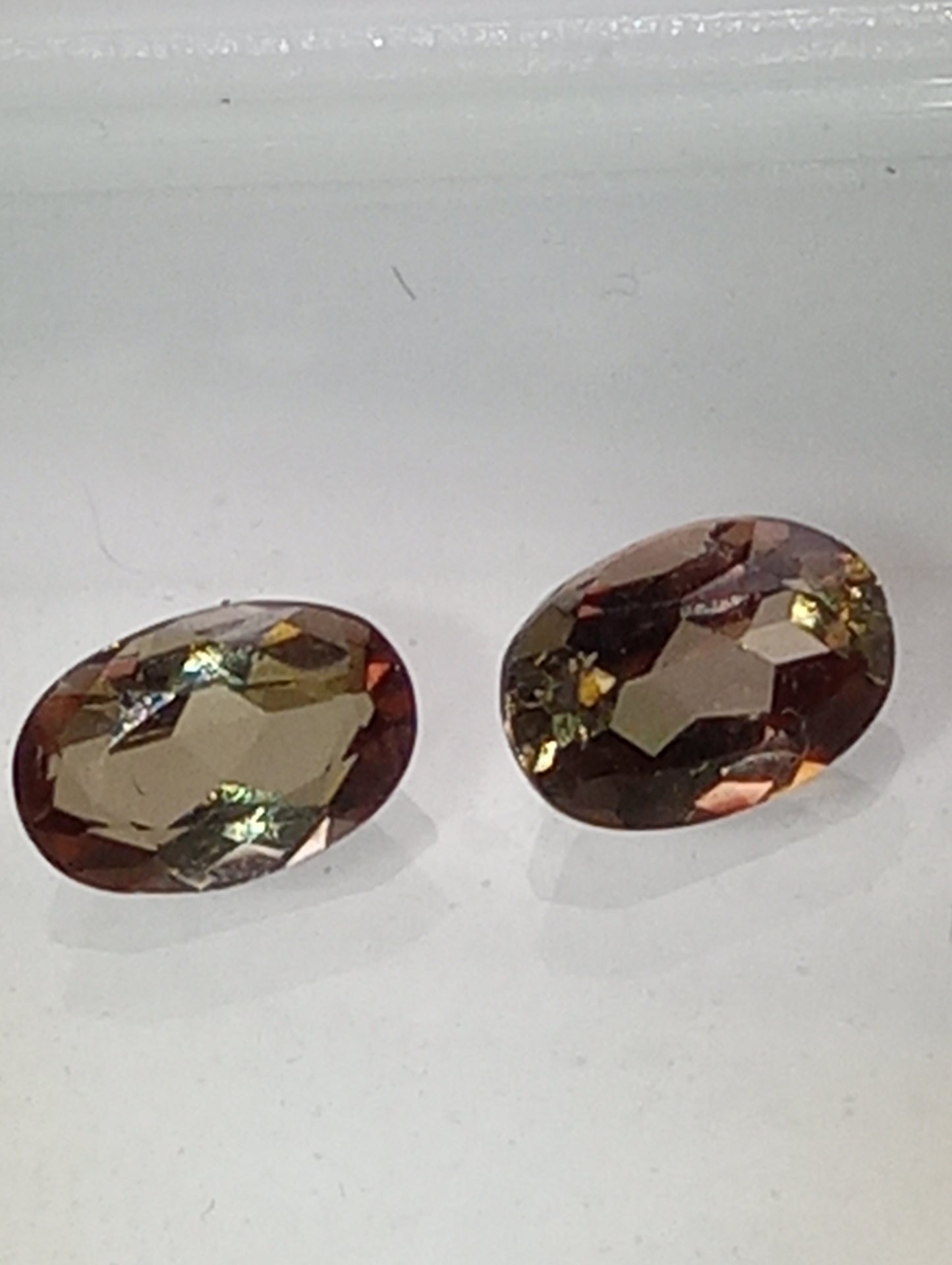 andalusite gemstones 7x5mm oval cut 2stones