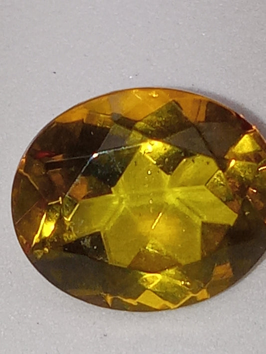 amber gemstone yellow Baltic oval faceted 12x10mm
