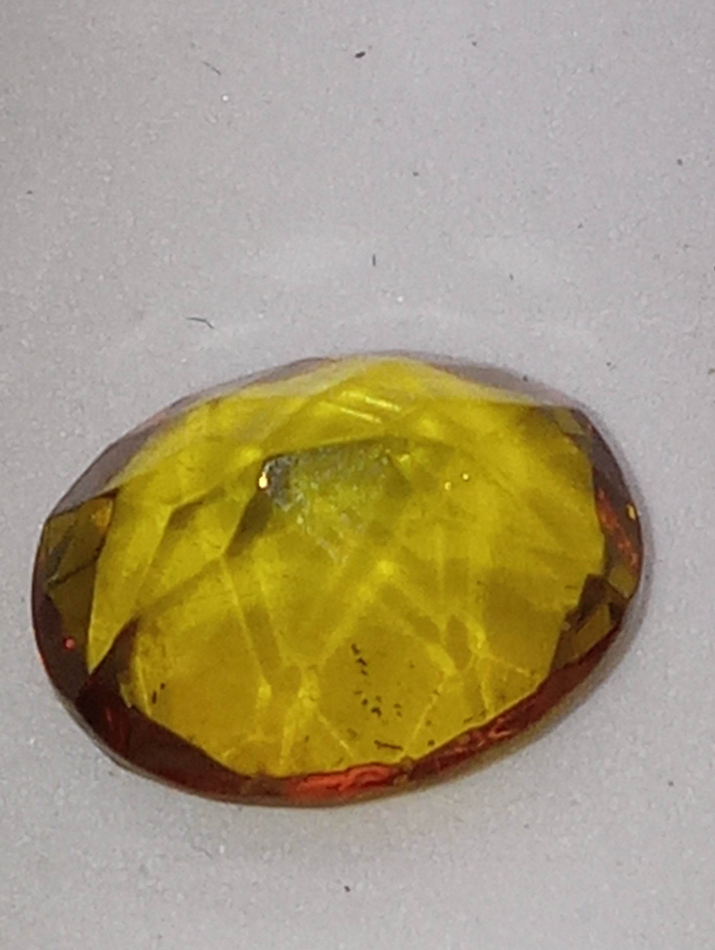 amber gemstone yellow Baltic oval faceted 12x10mm