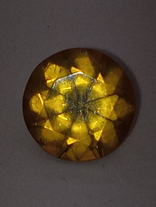 amber gemstone Baltic yellow 10mm round cut