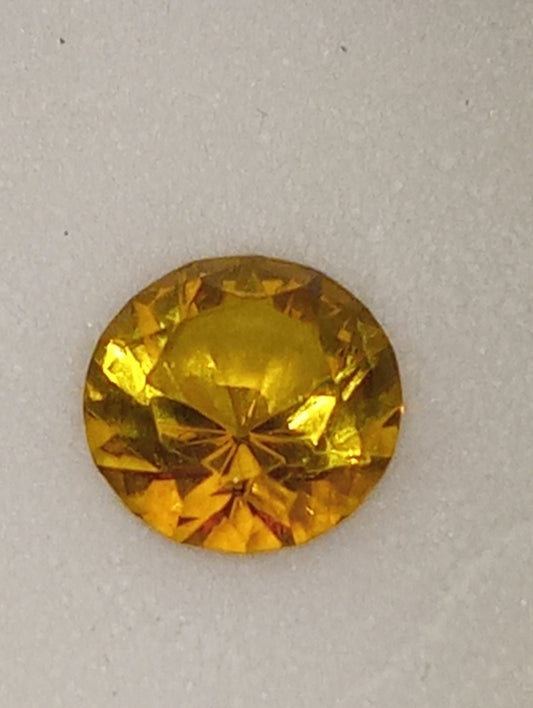 amber Baltic gemstone yellow 8mm round cut