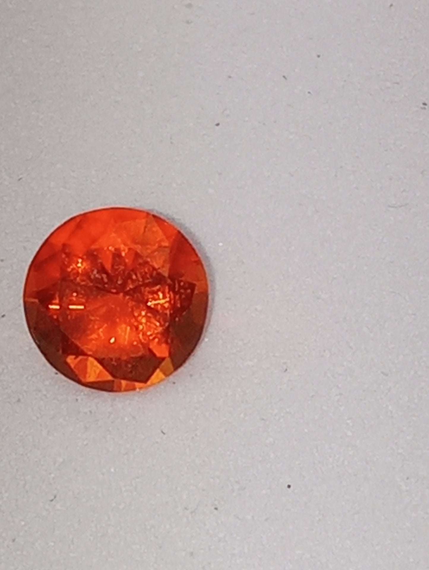 opal  gemstone Mexican fire orange 7mm round cut