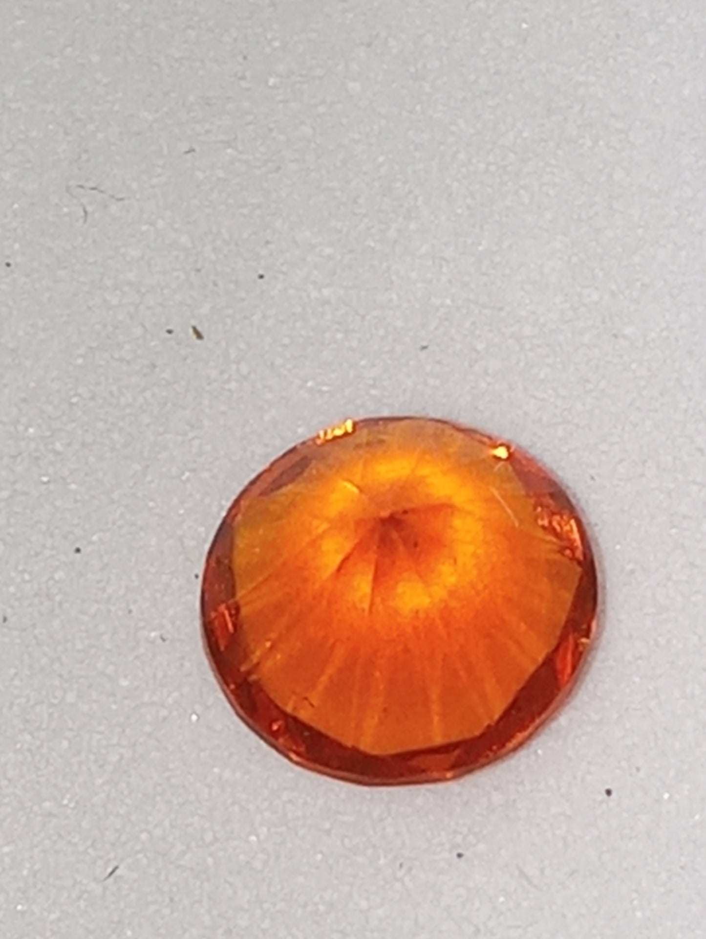 opal  gemstone Mexican fire orange 7mm round cut