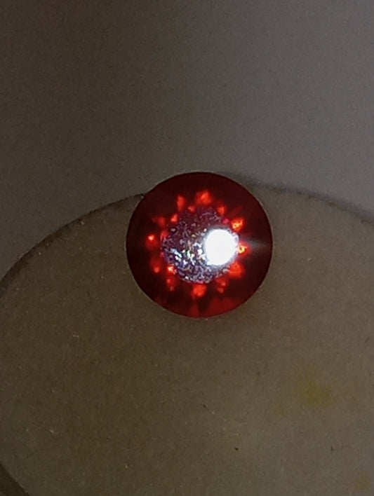 opal gemstone Mexican fire orange 8mm round cut