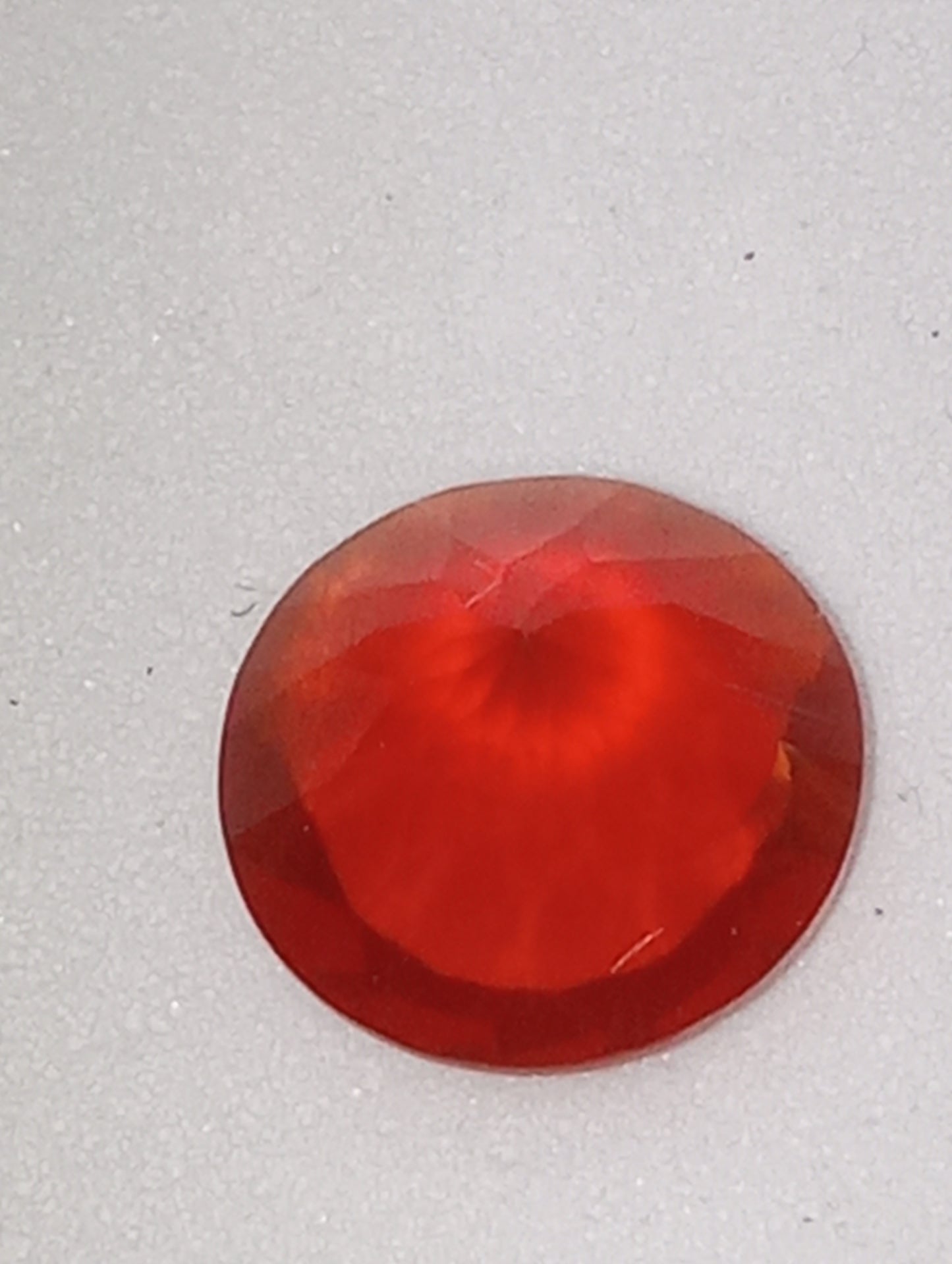 opal gemstone Mexican fire orange 8mm round cut