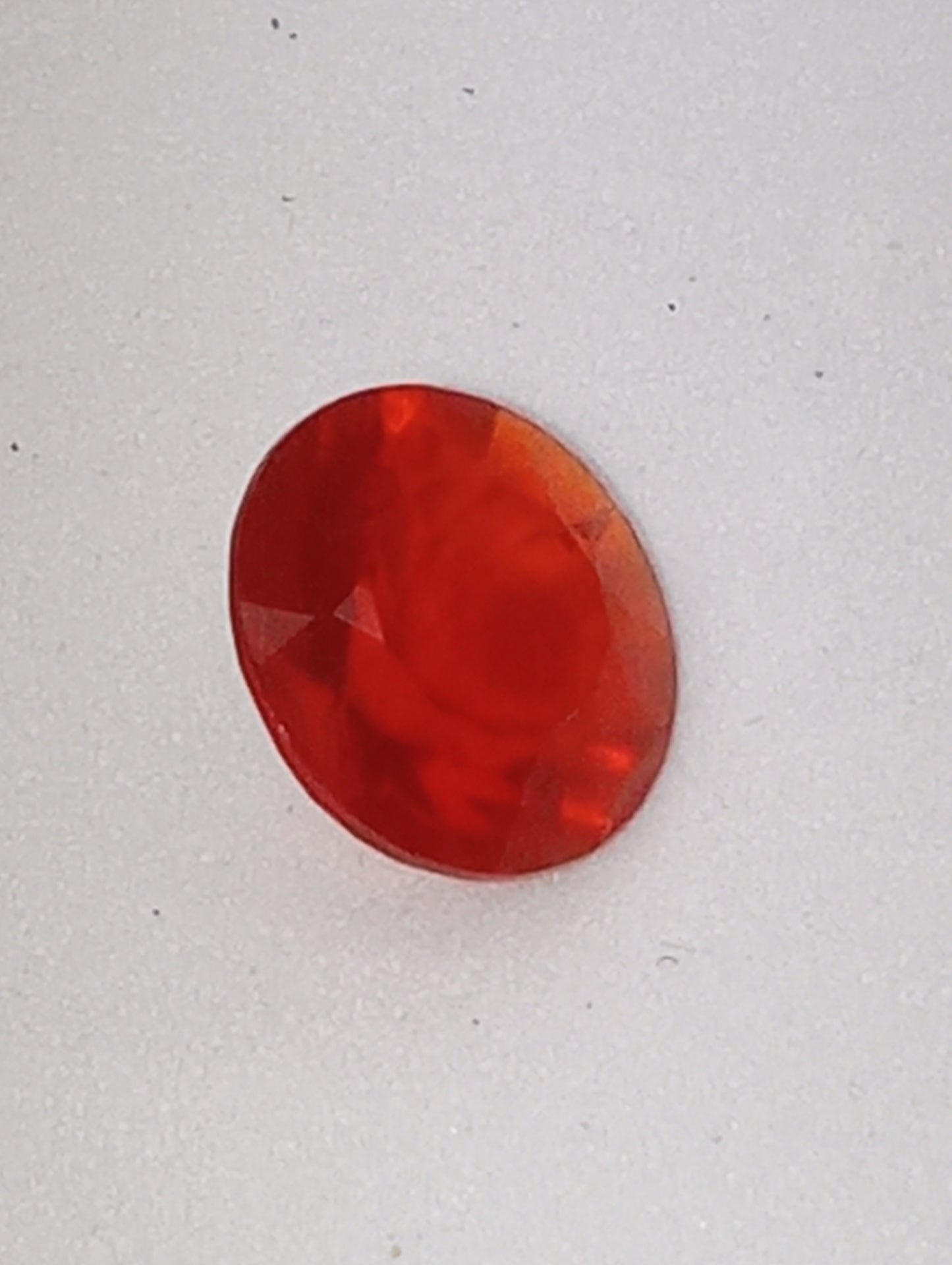 opal gemstone Mexican fire orange 8mm round cut