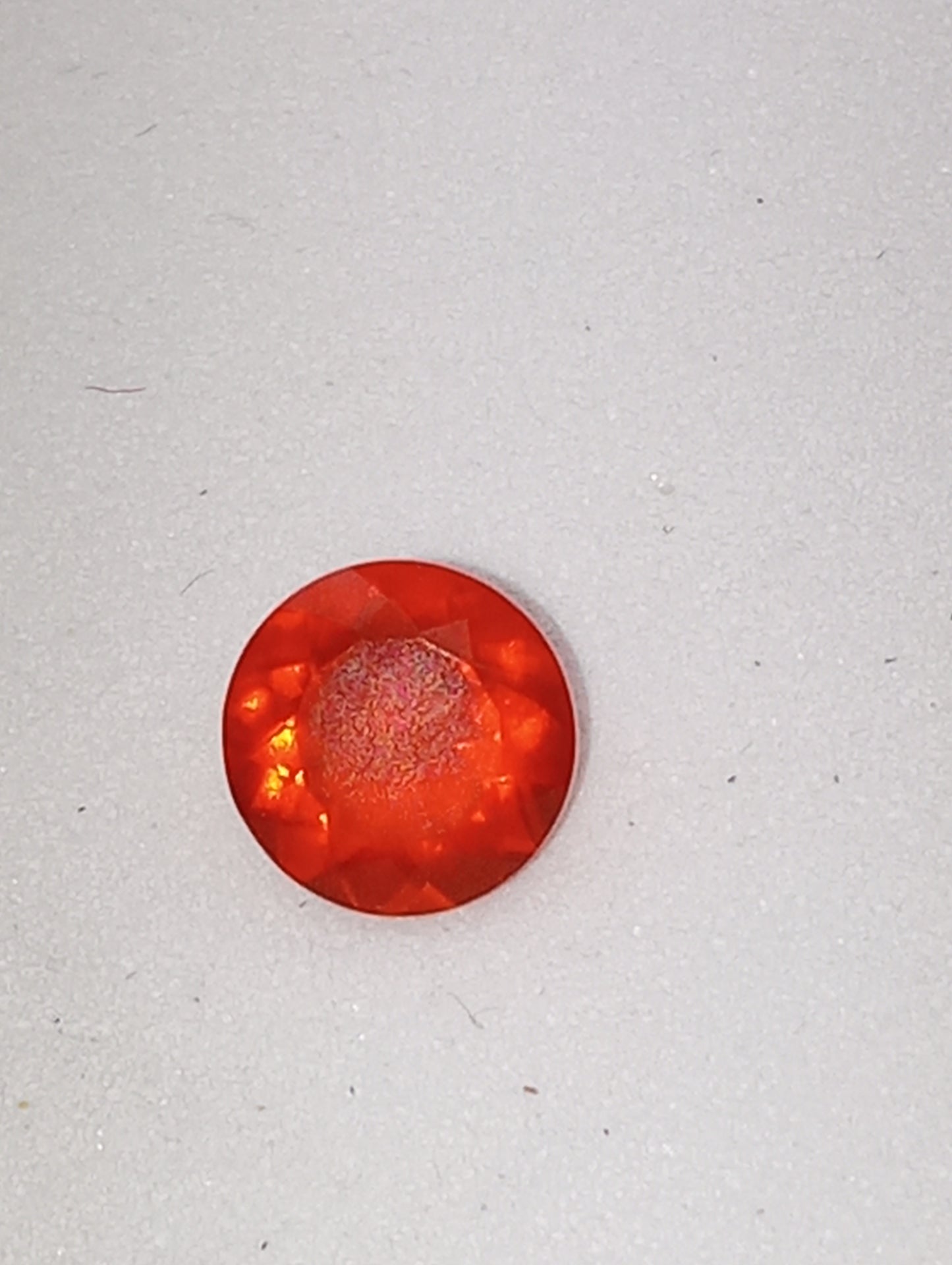 opal gemstone Mexican fire orange neon 6mm round