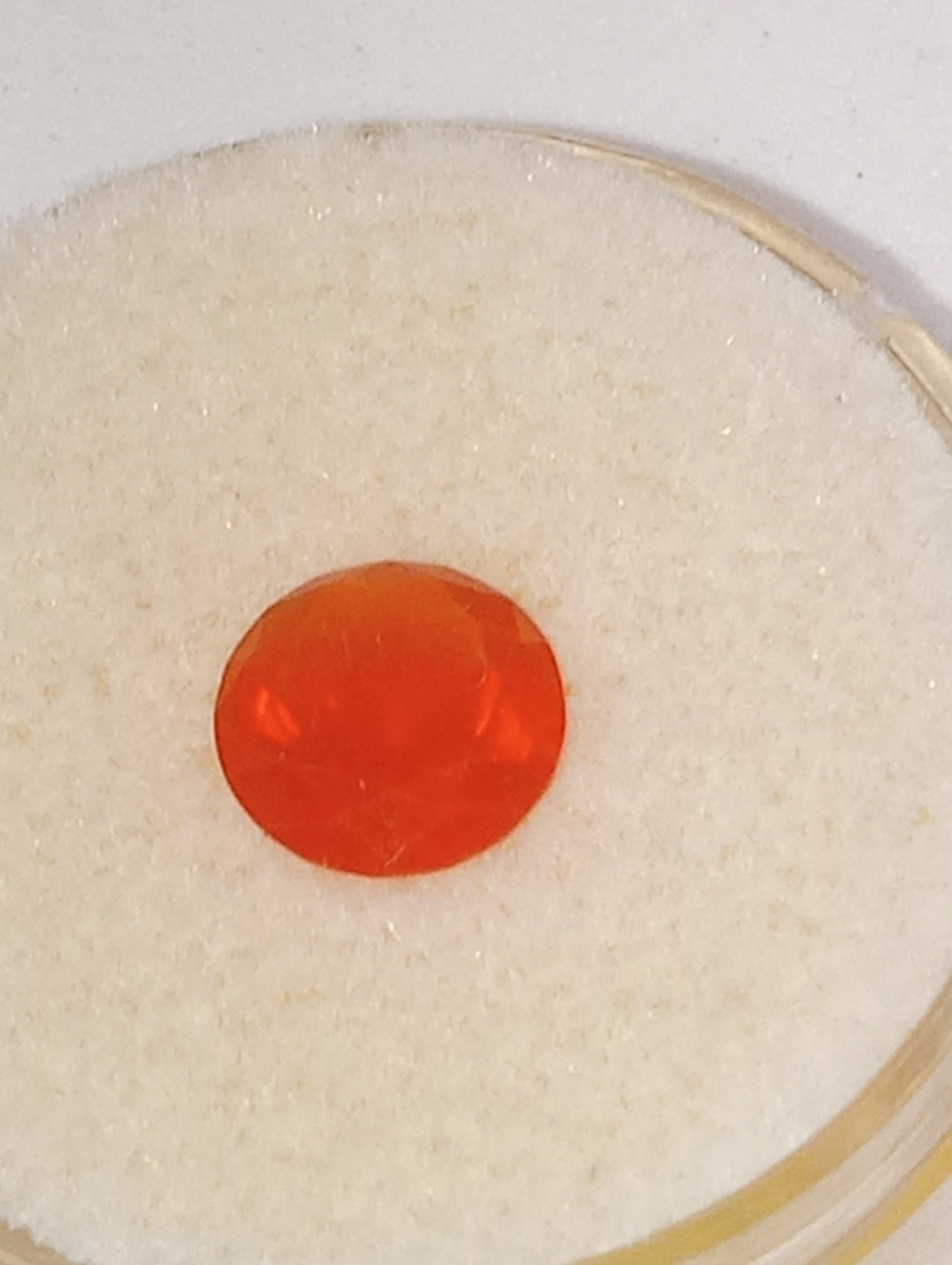 opal gemstone Mexican fire 7mm round cut