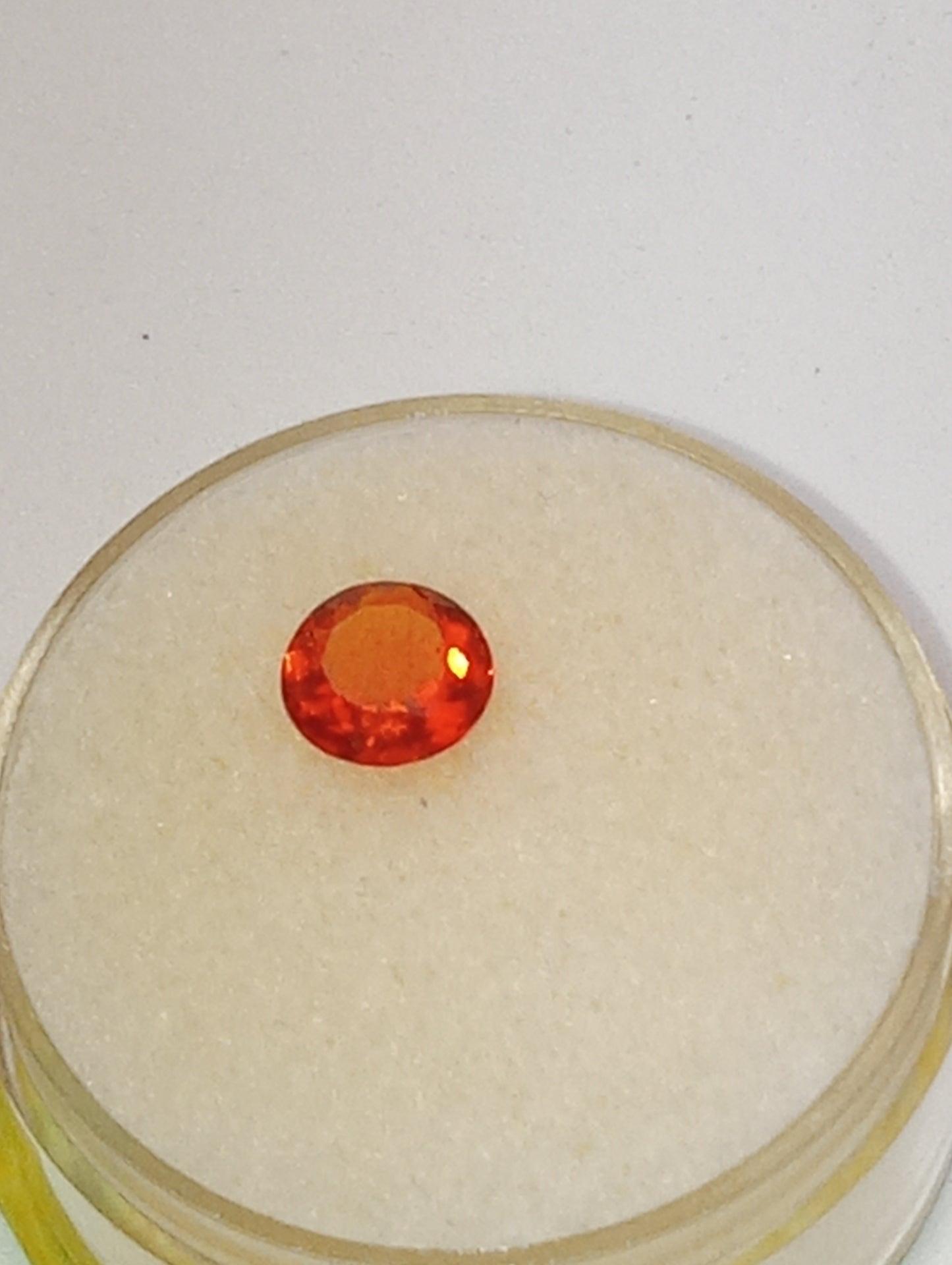 opal gemstone Mexican fire orange neon 6mm round cut