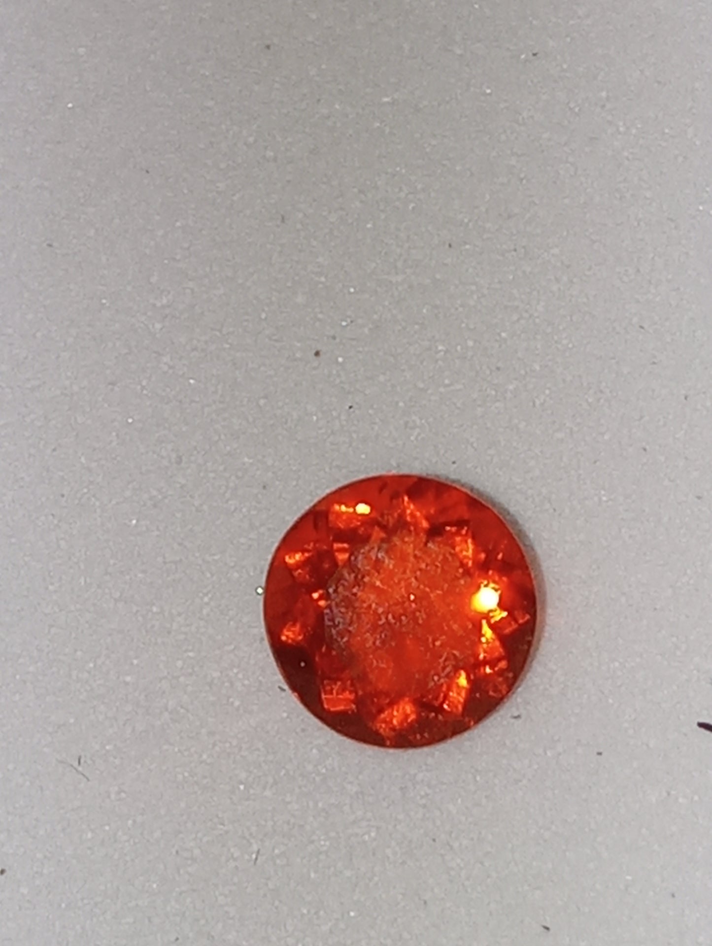 opal gemstone Mexican fire orange neon 6mm round cut