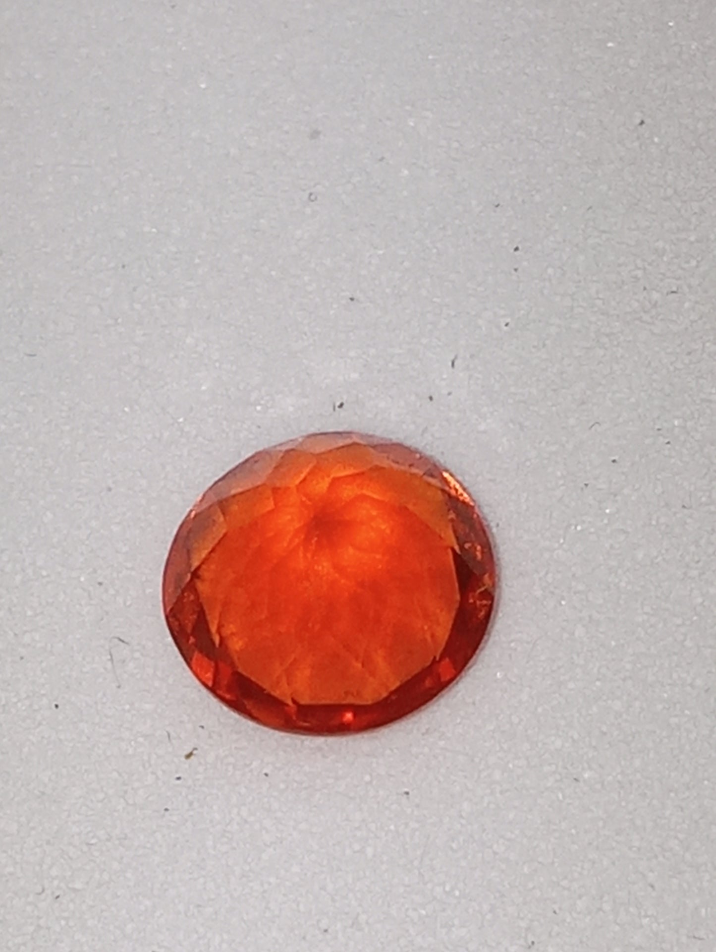 opal gemstone Mexican fire orange neon 6mm round cut