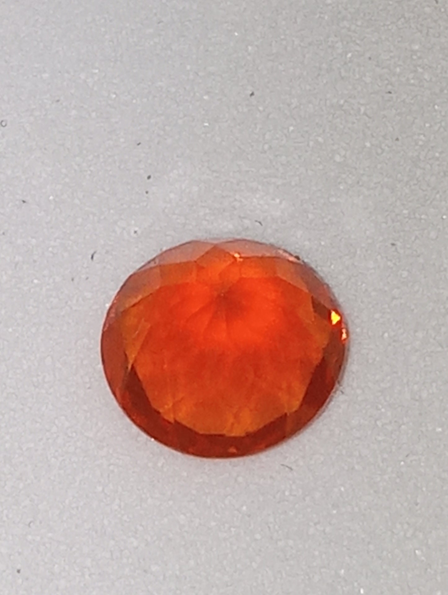 opal gemstone Mexican fire orange neon 6mm round cut