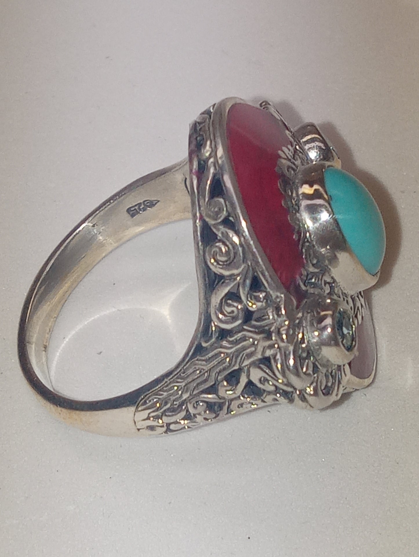 ring Bali Legacy Sleeping Beauty multi-gemstone  in sterling silver