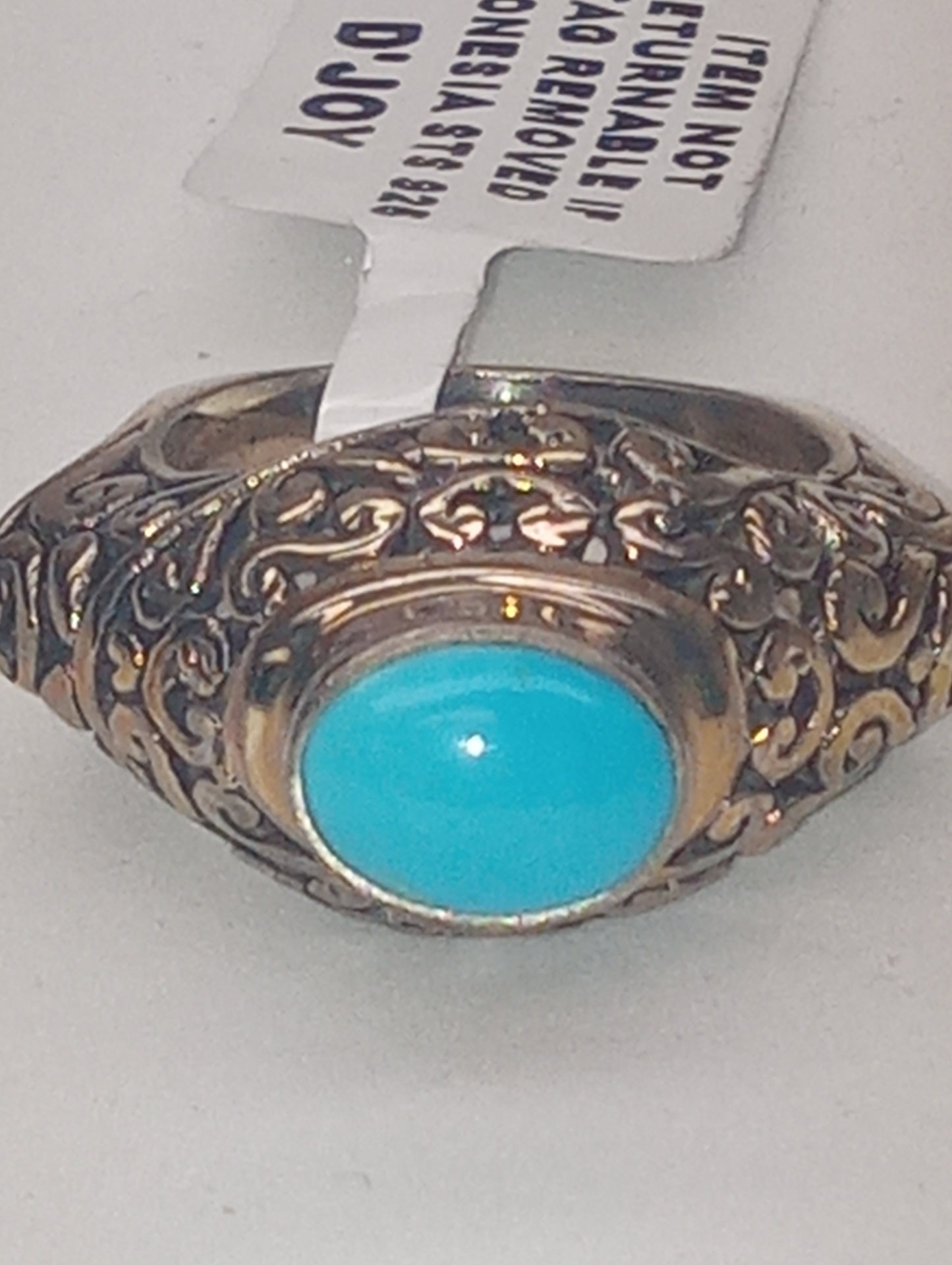 ring Sleeping Beauty turquoise in sterling silver