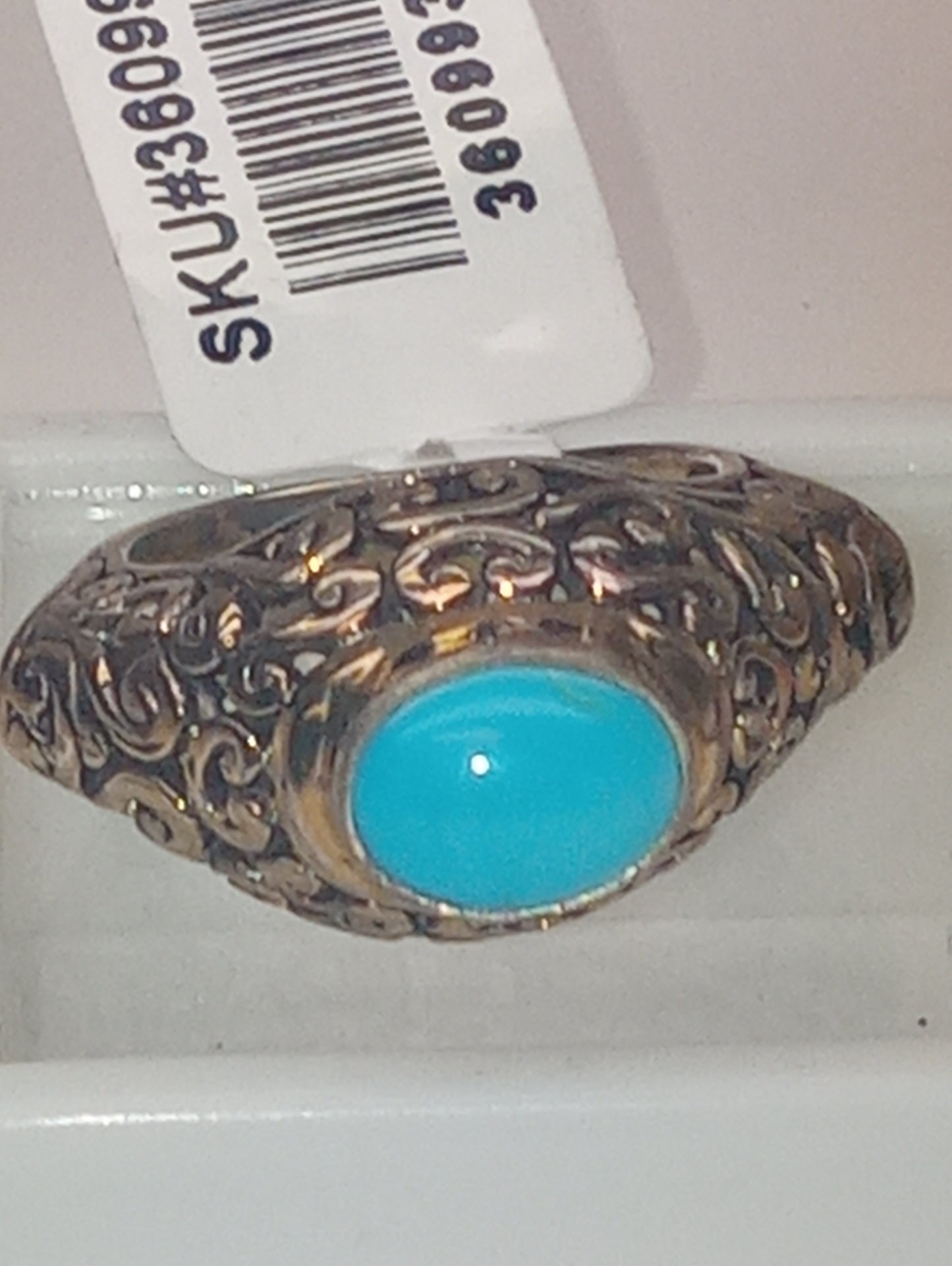 ring Sleeping Beauty turquoise in sterling silver