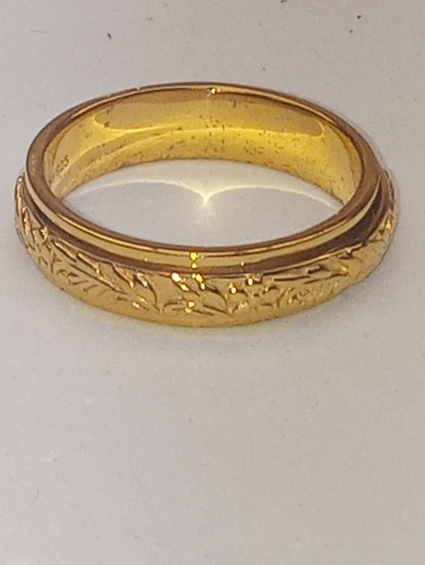 ring spinner floral in vermeil yellow gold over sterling silver