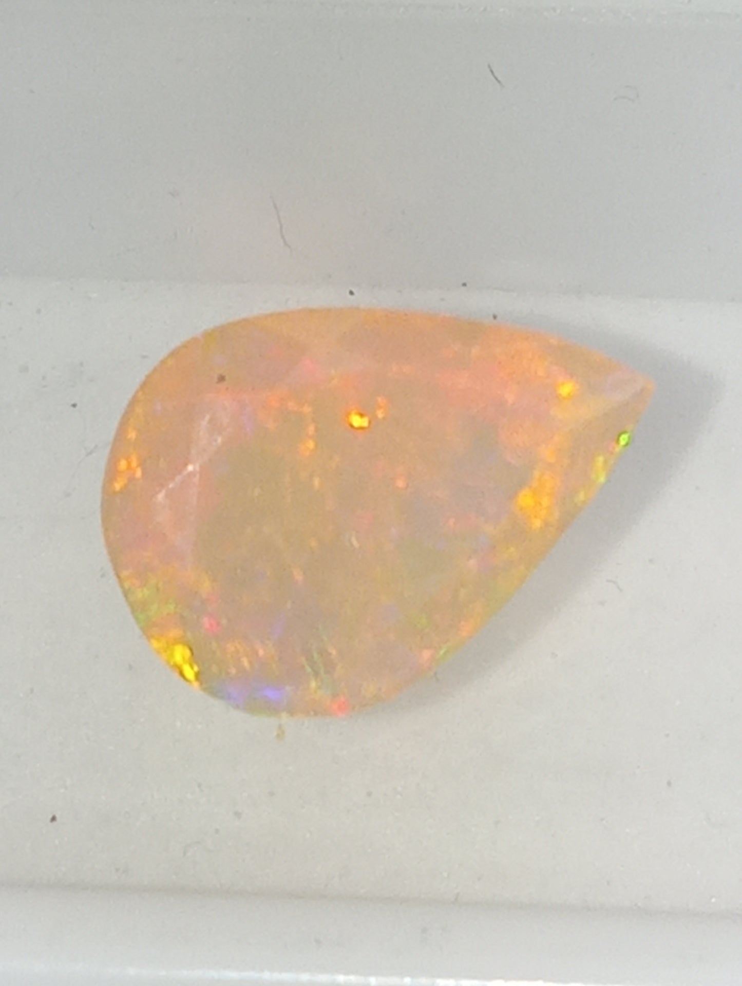opal gemstone Ethiopian pear shape faceted 14x10mm