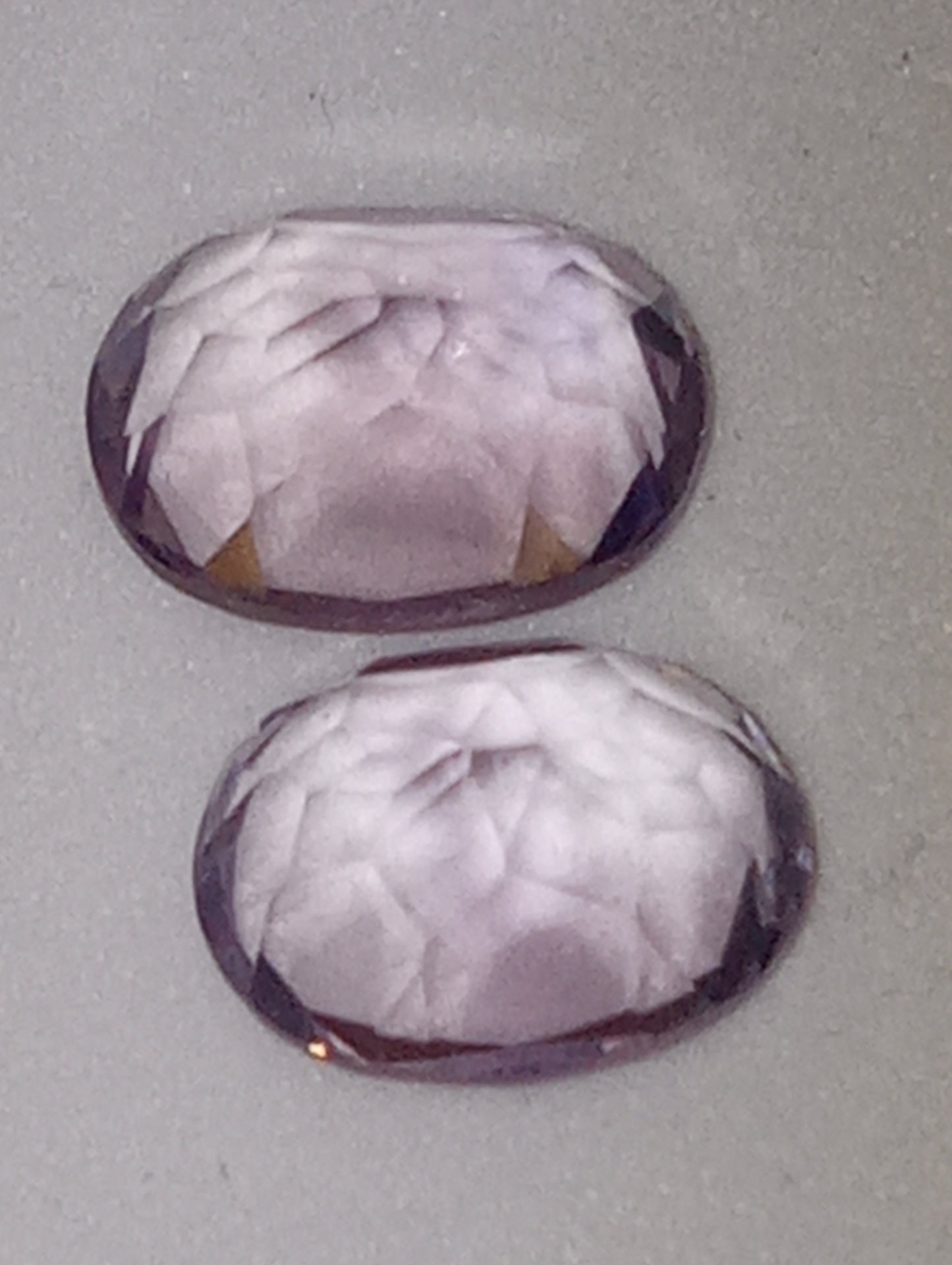 amethyst gemstone oval shape, 9mmx7mm,2 stones