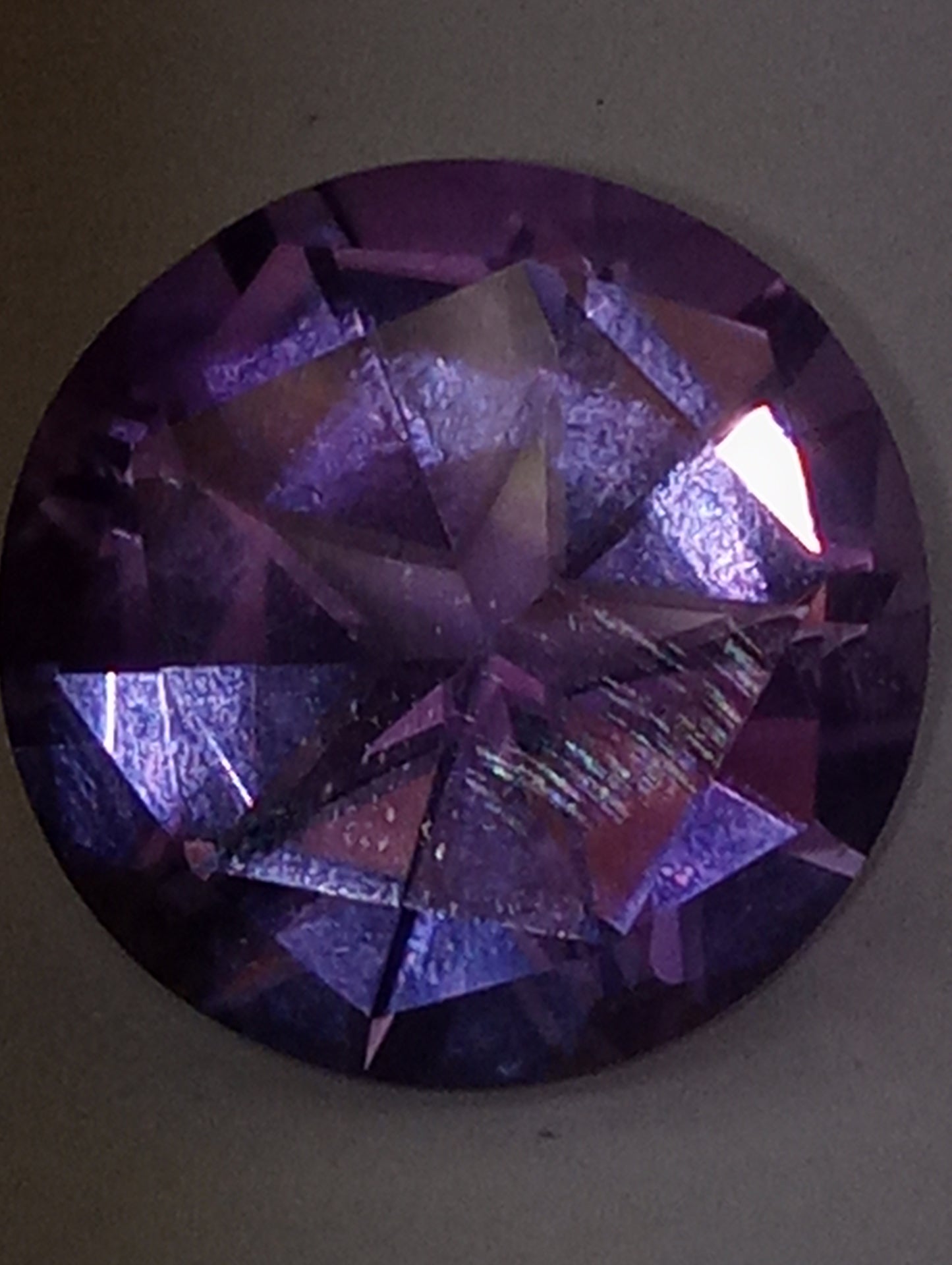 amethyst gemstone Texas star cut round , 32.29ct