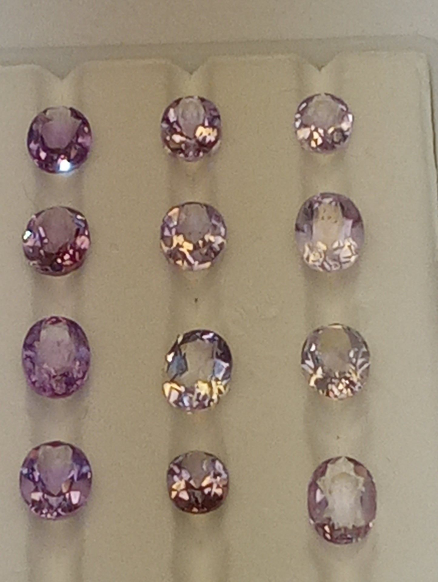 amethyst gemstones oval shape , 9mmx7mm, 12 stones