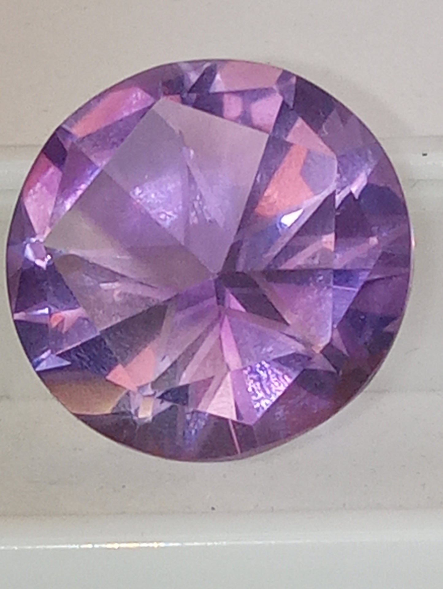 amethyst gemstone Texas star cut round , 32.29ct