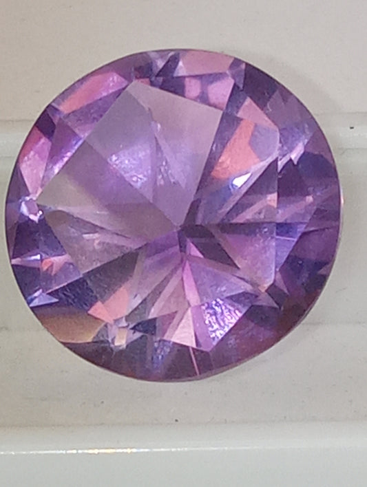 amethyst gemstone Texas star cut round , 32.29ct