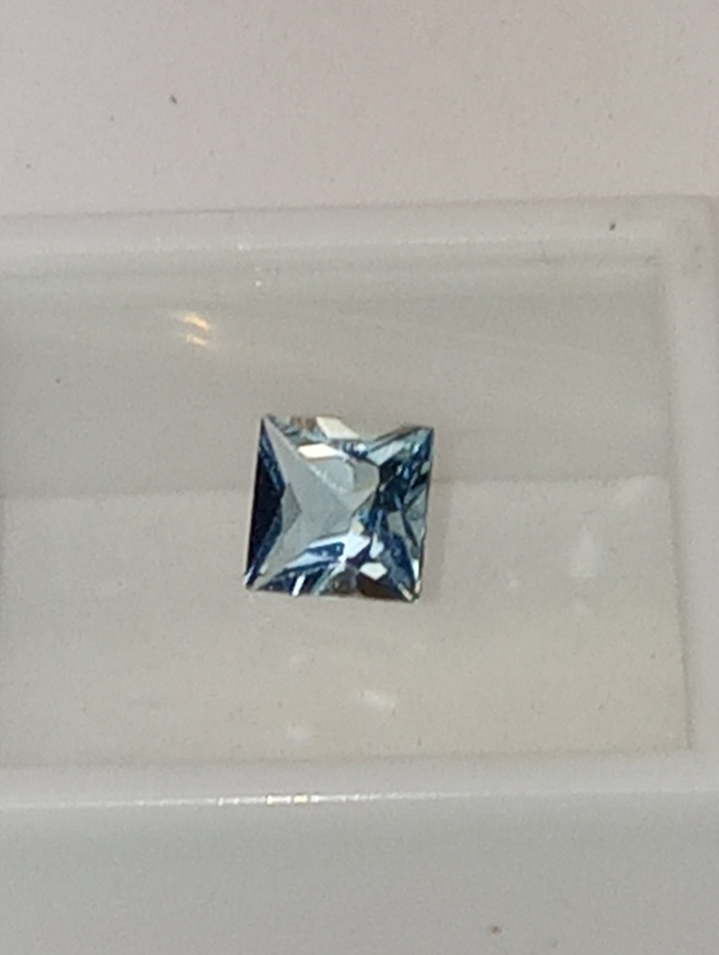 aquamarine gemstone princess cut 8mm