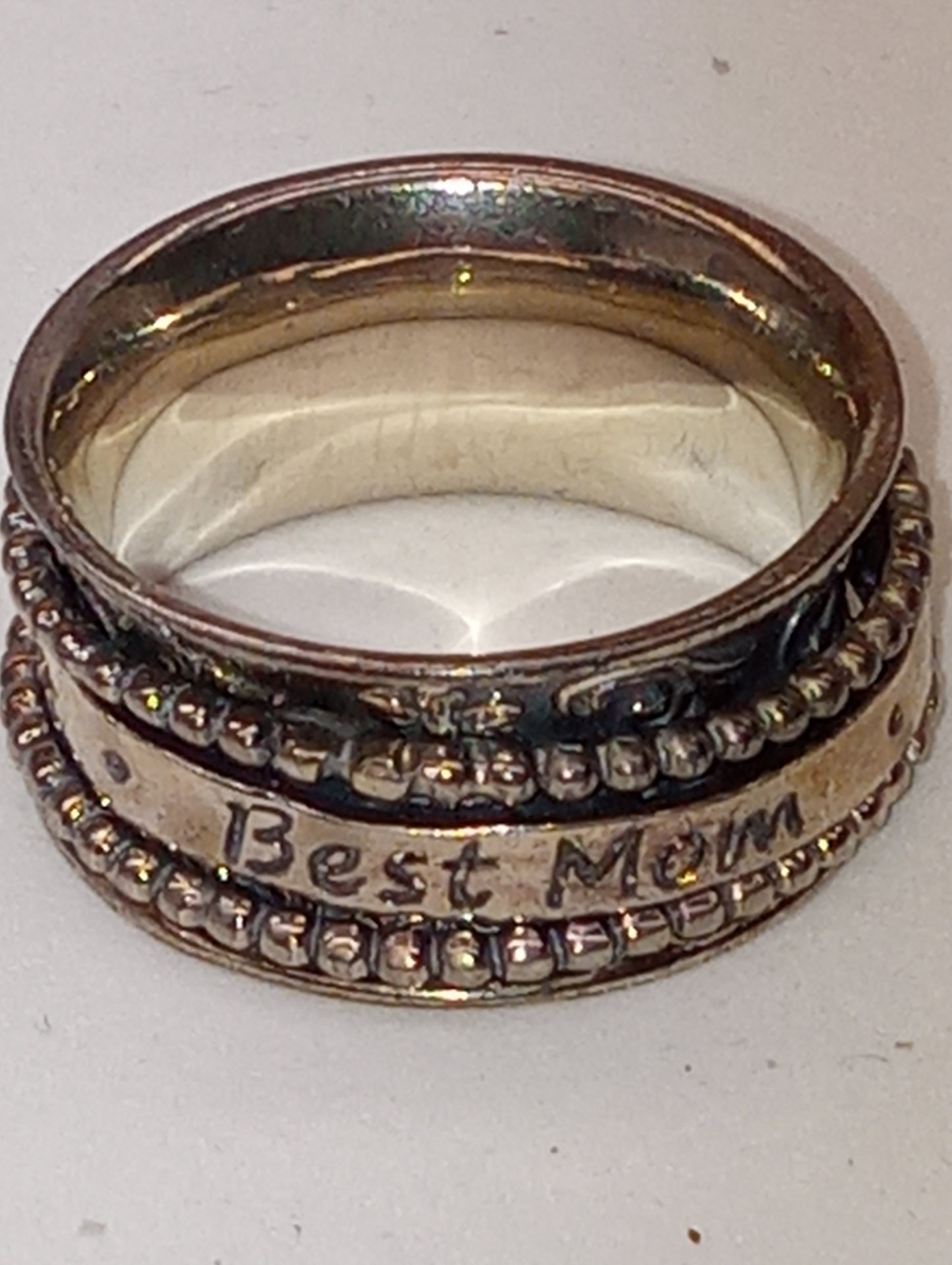 ring sterling silver spinner anxiety "BEST MOM"