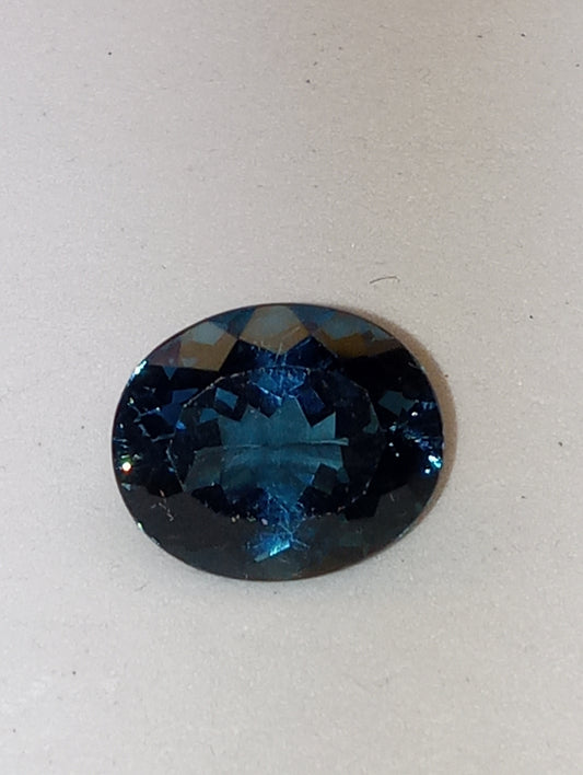 topaz gemstone London blue, 12mmx10mm oval from Sri Lanka