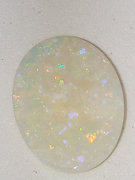 opal gemstone Australian Cooper Pedy mine, 16mmx12mm oval
