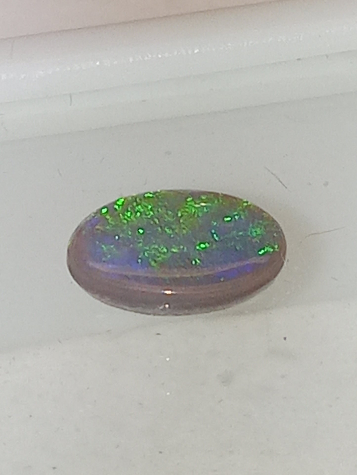 opal gemstone Mintabie gray based, 1.00ct oval