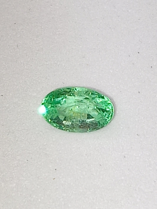 emerald gemstone Colombian oval cut .53ct , 6mmx4mm