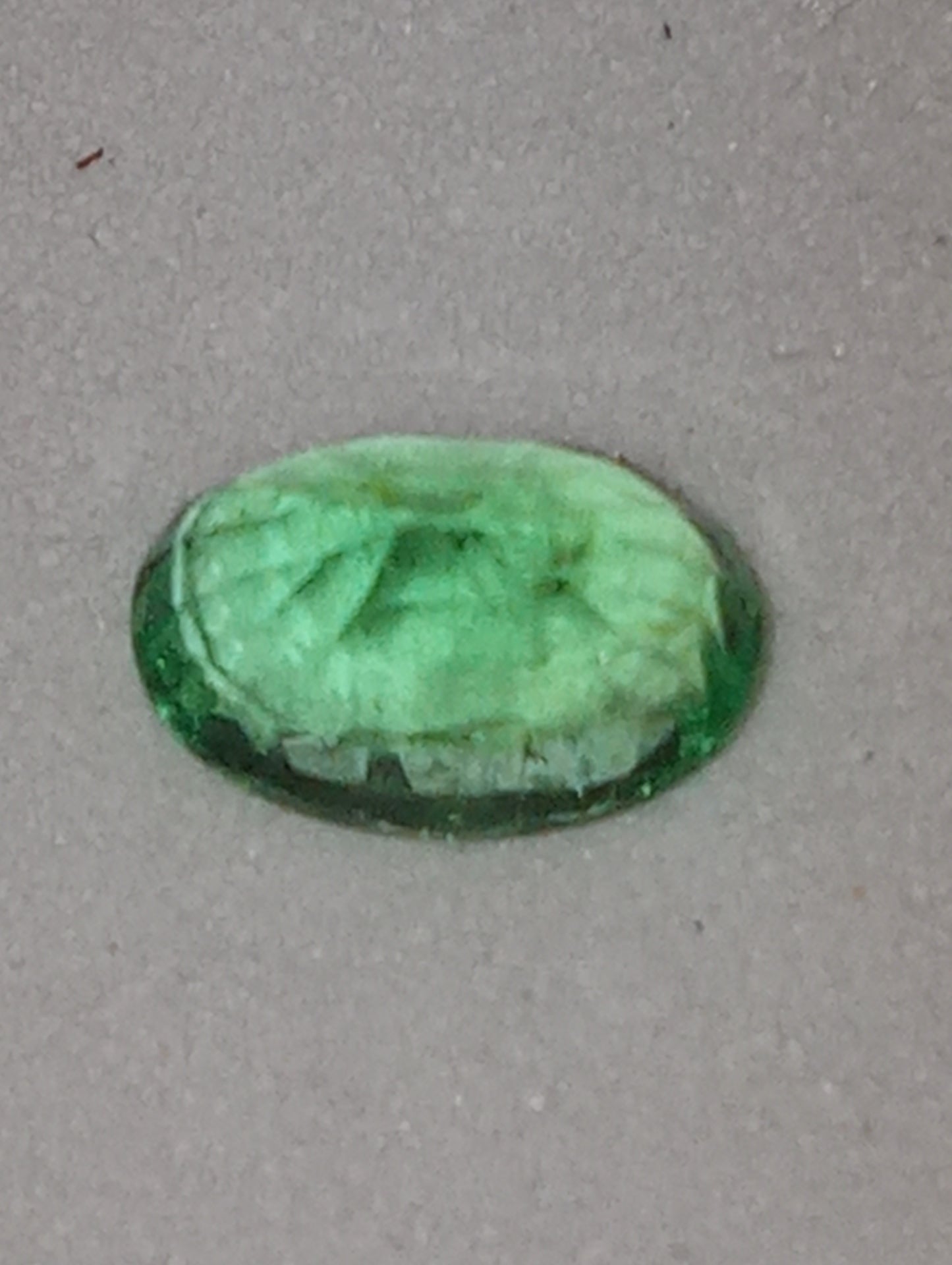 emerald gemstone Colombian oval cut .53ct , 6mmx4mm