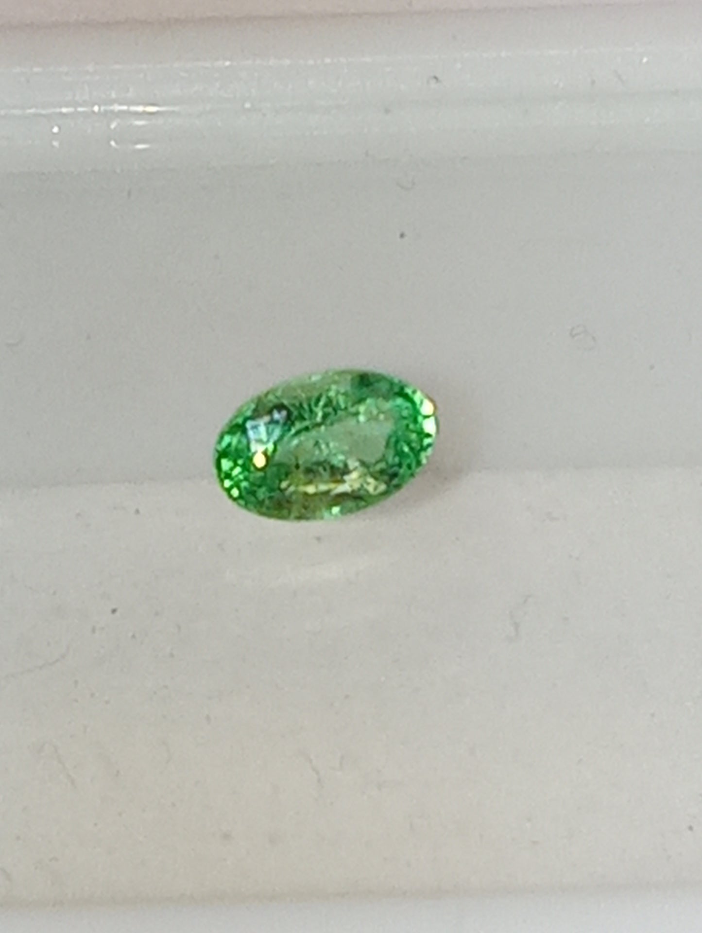 emerald gemstone Colombian oval cut .53ct , 6mmx4mm